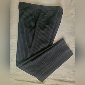 Women's Black Pinstripe Dress Pant